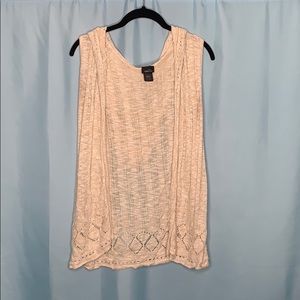 hooded sleeveless cardigan